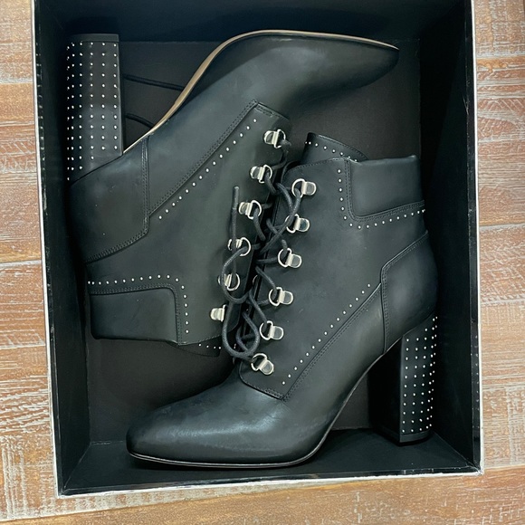 Sigerson Morrison studded block heel Boots size 8.5 - Picture 8 of 14